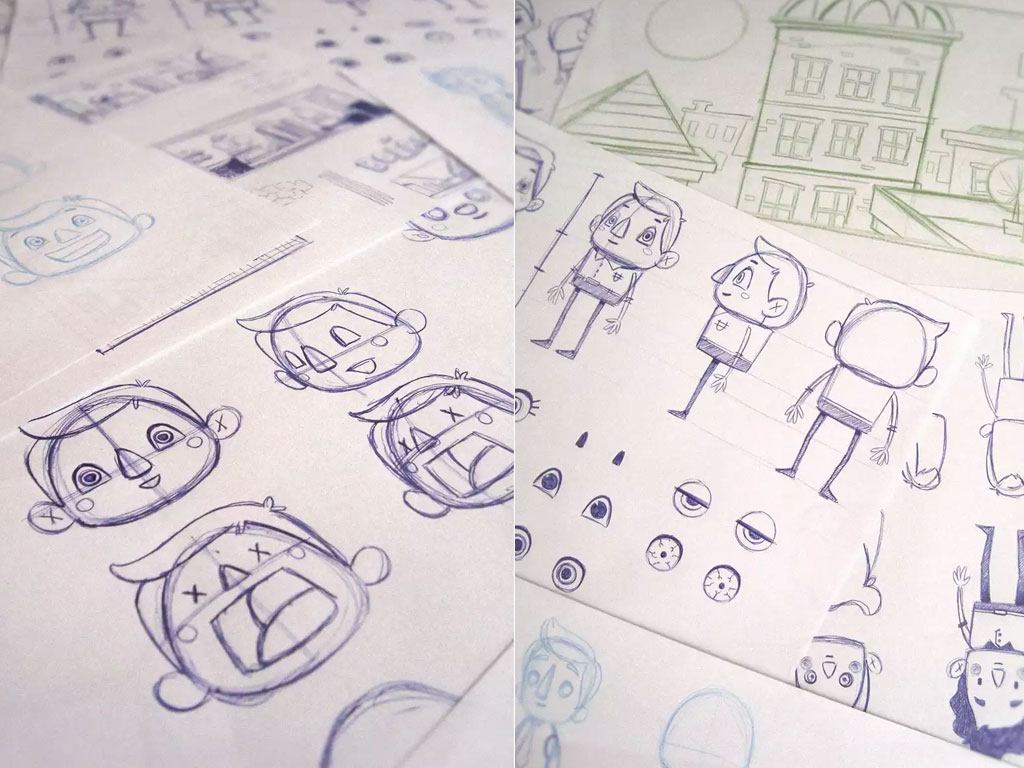 Primeiros esboços das ilustrações parte 2 Primeiros esboços das ilustrações da a família Yamana