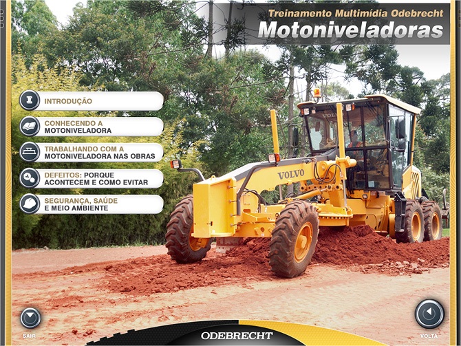 Aplicativos multimídia para auto-treinamento em português e espanhol da Odebrecht